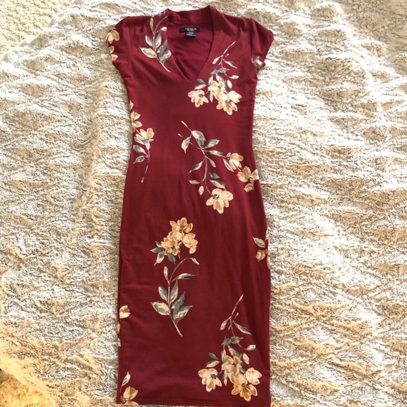 Red Floral Dress - Picture 3 of 5